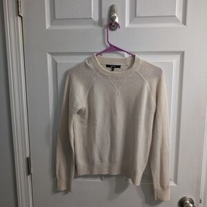 Quince Mongolian Cashmere Sweater Soft Cream - Size XS